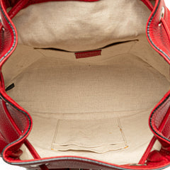 Leather Bamboo Tassel Backpack