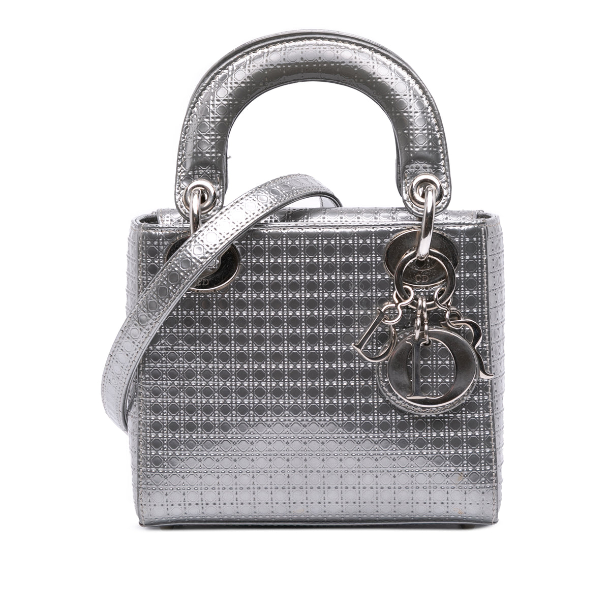 Mini Metallic Patent Microcannage Lady Dior