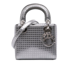 Mini Metallic Patent Microcannage Lady Dior