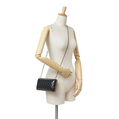 Quilted Lambskin Studded Chain Around Clutch with Chain
