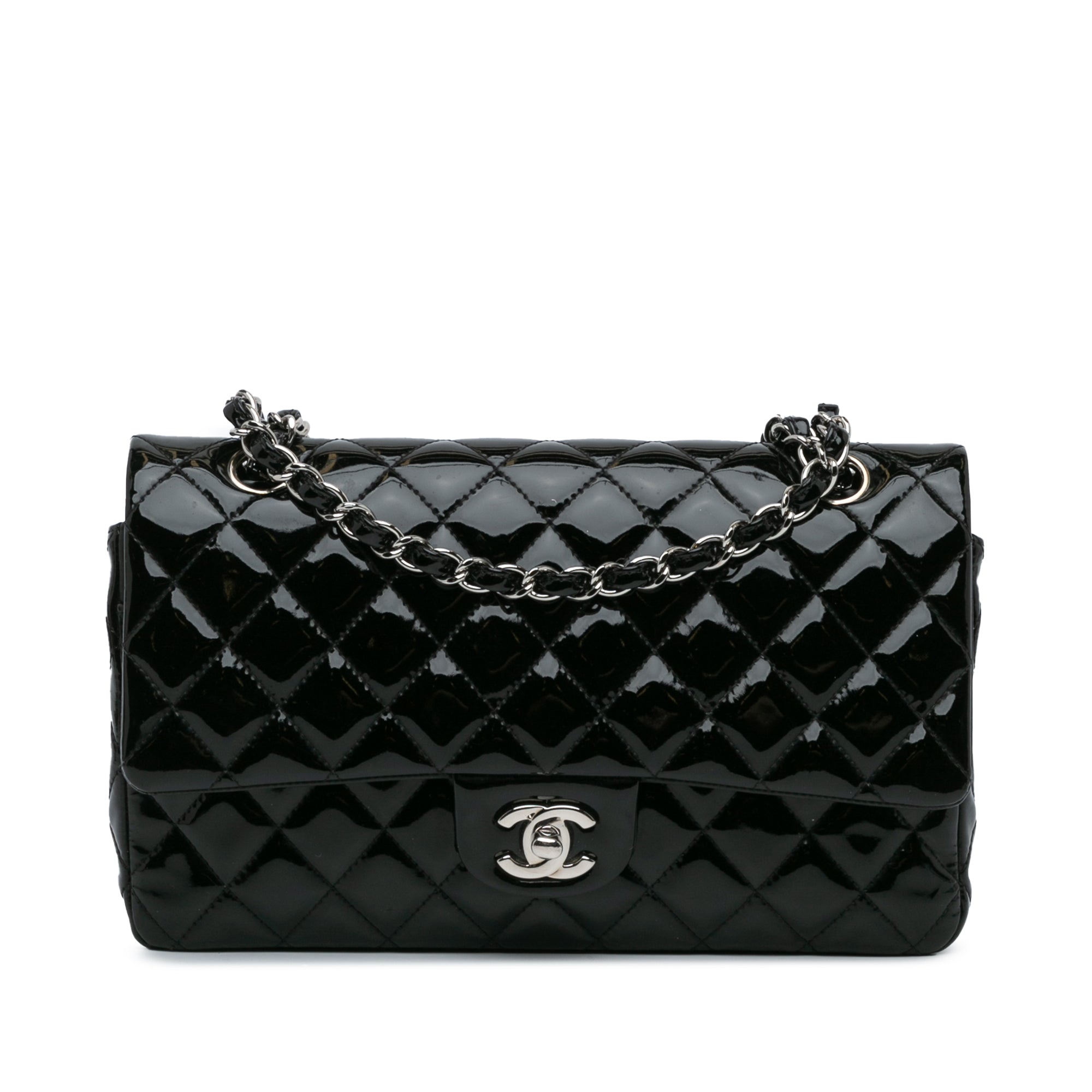 Medium Classic Patent Double Flap