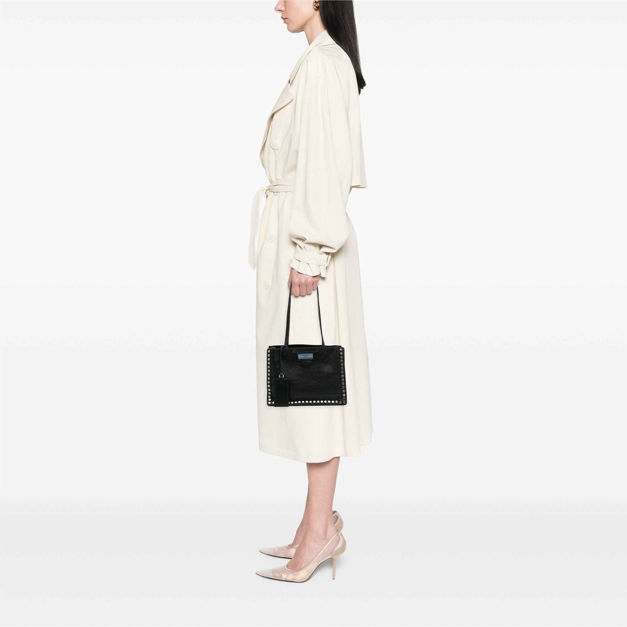 Glace Calf Studded Etiquette Tote