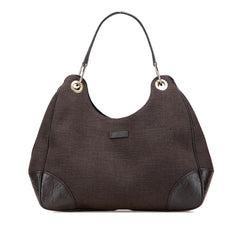 Guccissima Trimmed Canvas Shoulder Bag