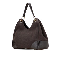 Guccissima Trimmed Canvas Shoulder Bag