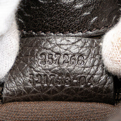 Guccissima Trimmed Canvas Shoulder Bag