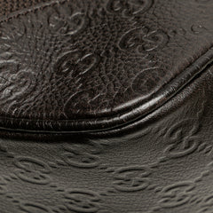 Guccissima Trimmed Canvas Shoulder Bag