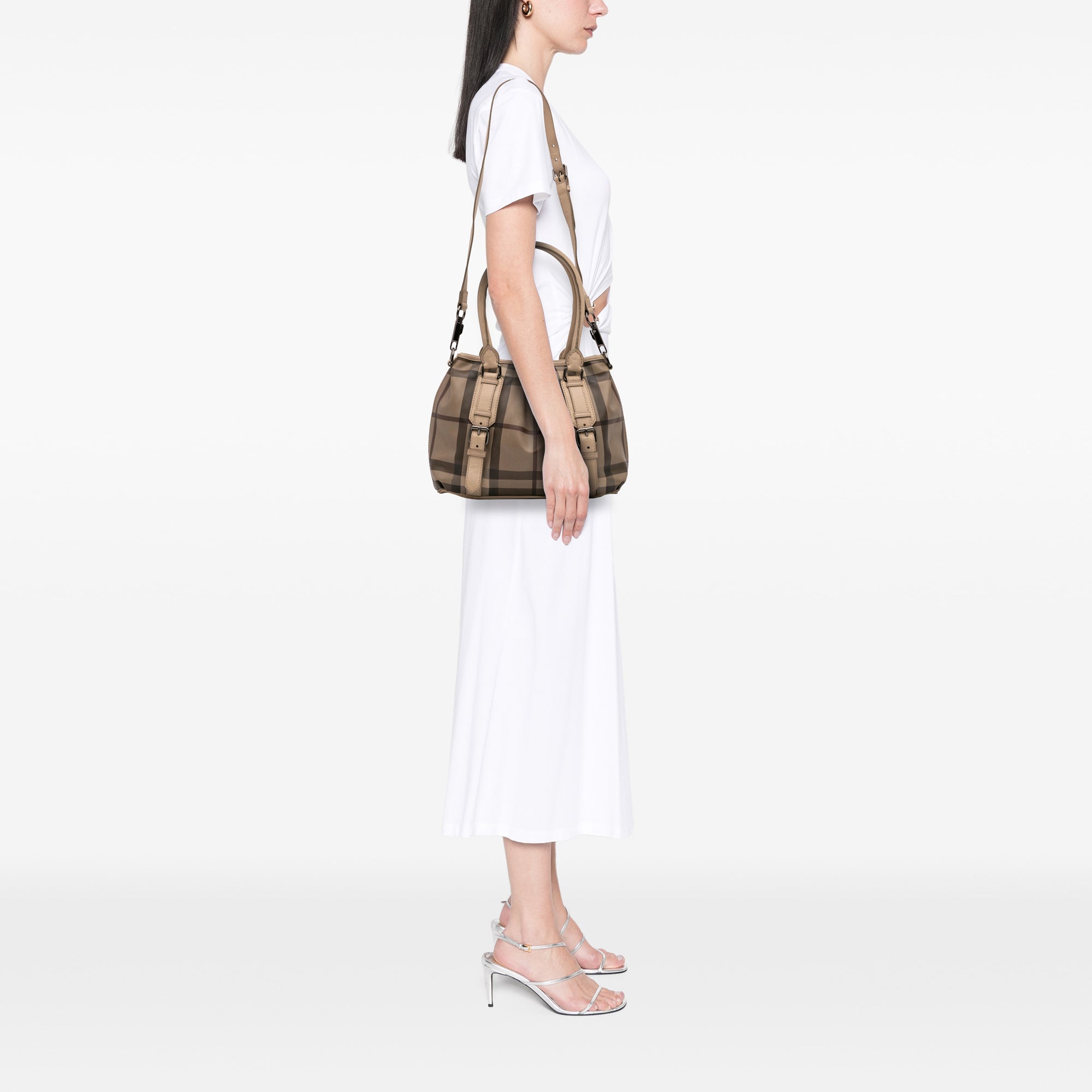 Smoke Check Coated Canvas Northfield Satchel