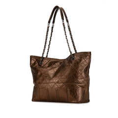 Distressed Calfskin Shopping In Moscow Tote