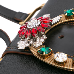 Goatskin Madras Soft Calf Crystal Embellished Crossbody