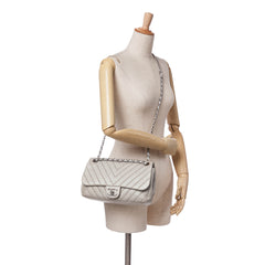 Medium Chevron Calfskin Stud Wars Flap