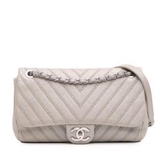 Medium Chevron Calfskin Stud Wars Flap