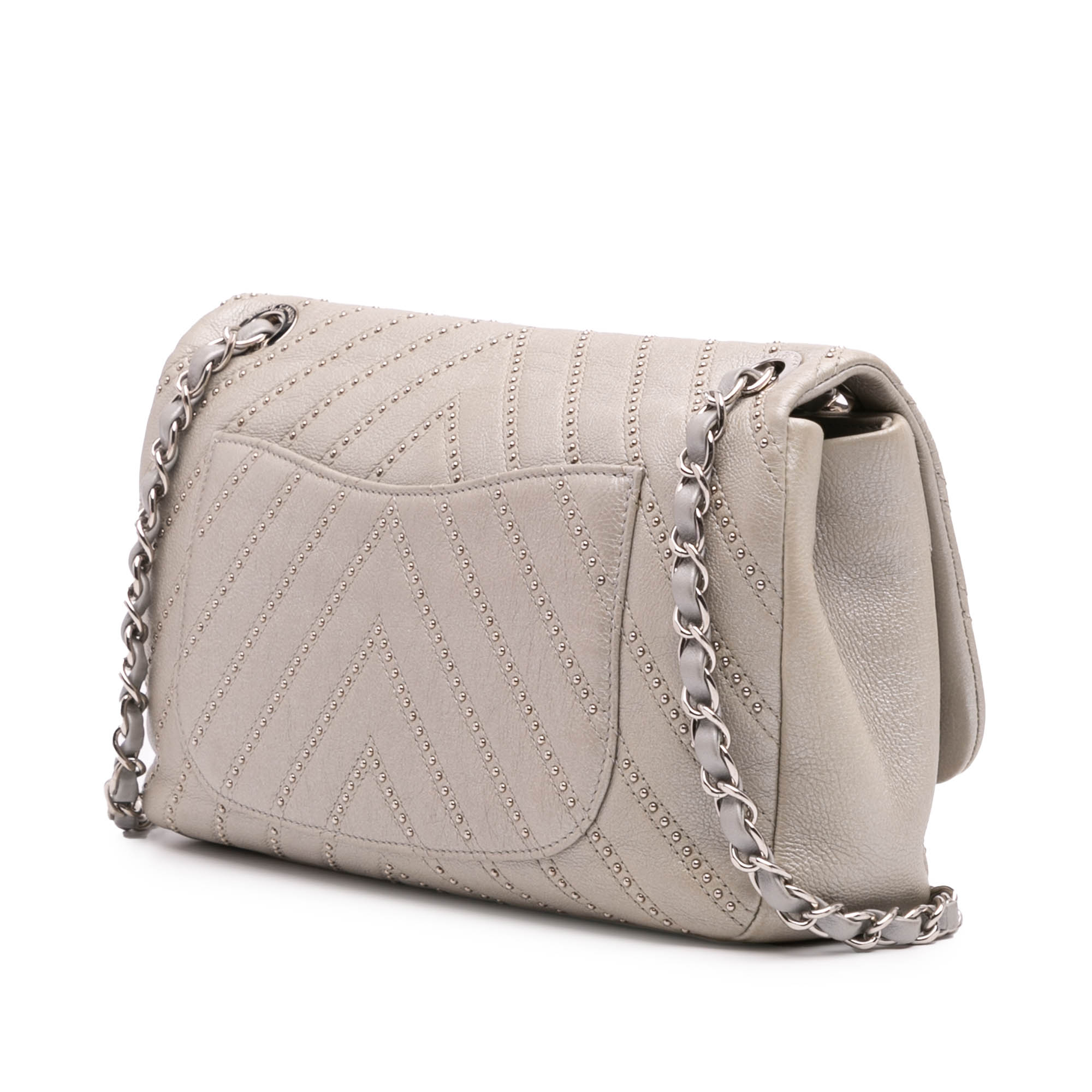 Medium Chevron Calfskin Stud Wars Flap