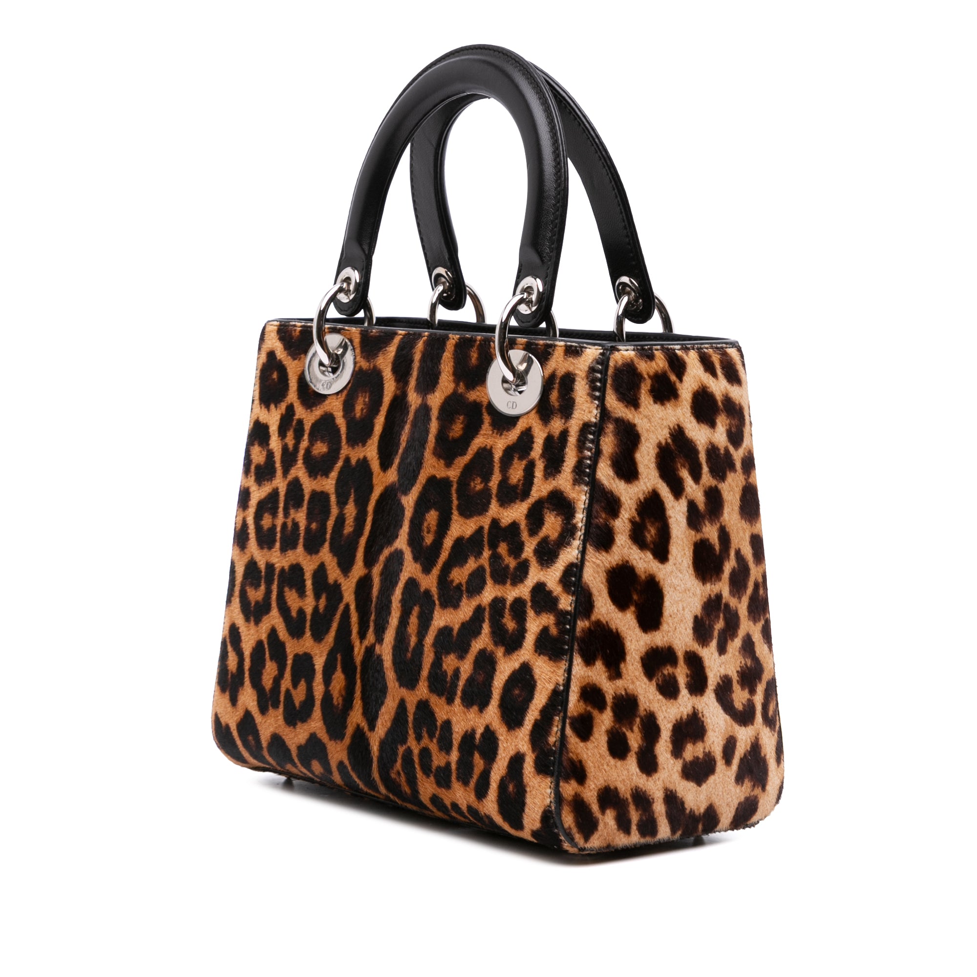 Medium Pony Hair Leopard Print Lady Dior