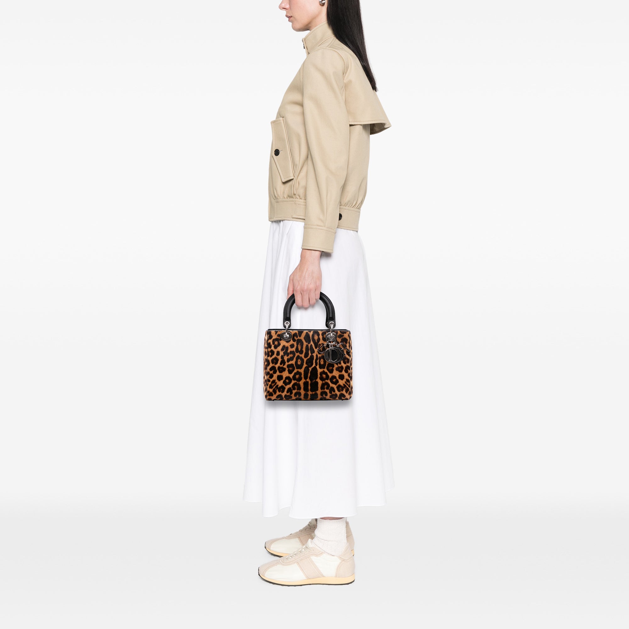 Medium Pony Hair Leopard Print Lady Dior