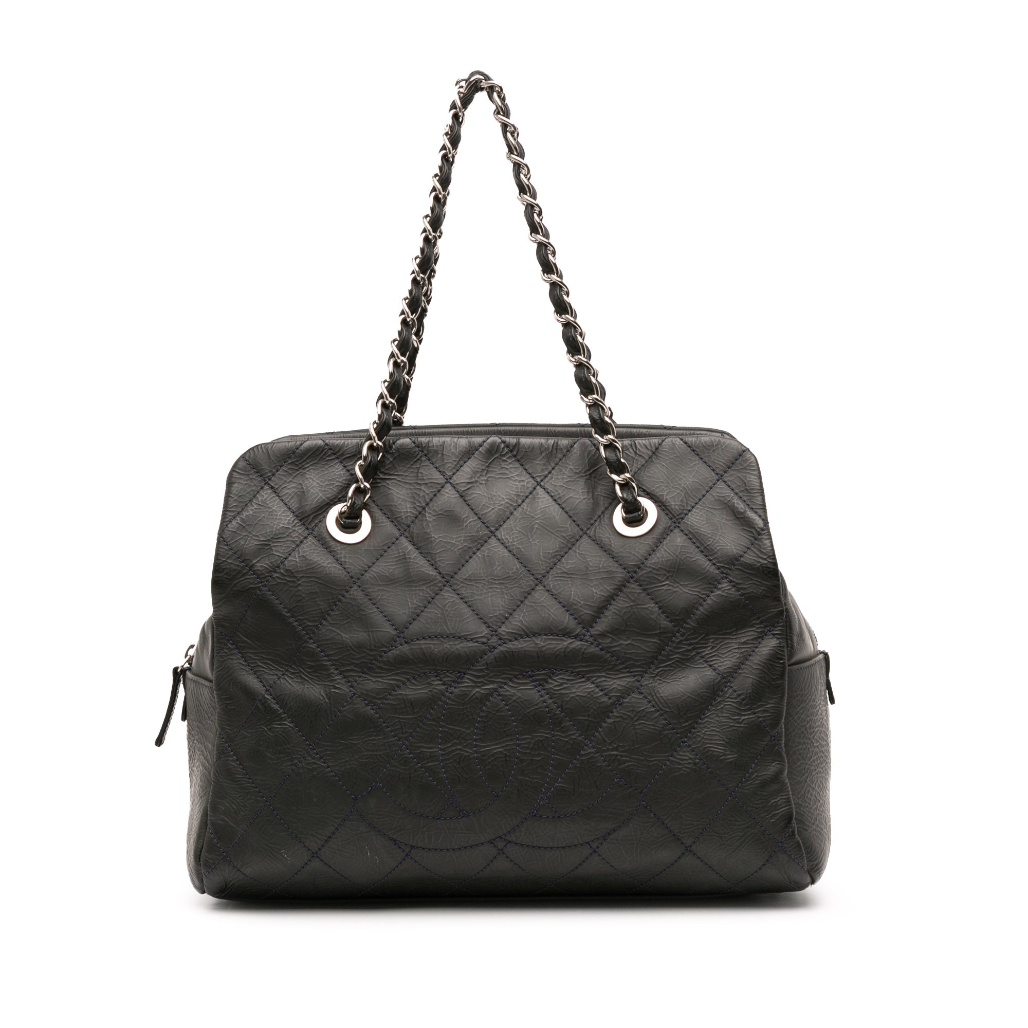 Petite Crinkled Calfskin Timeless Tote