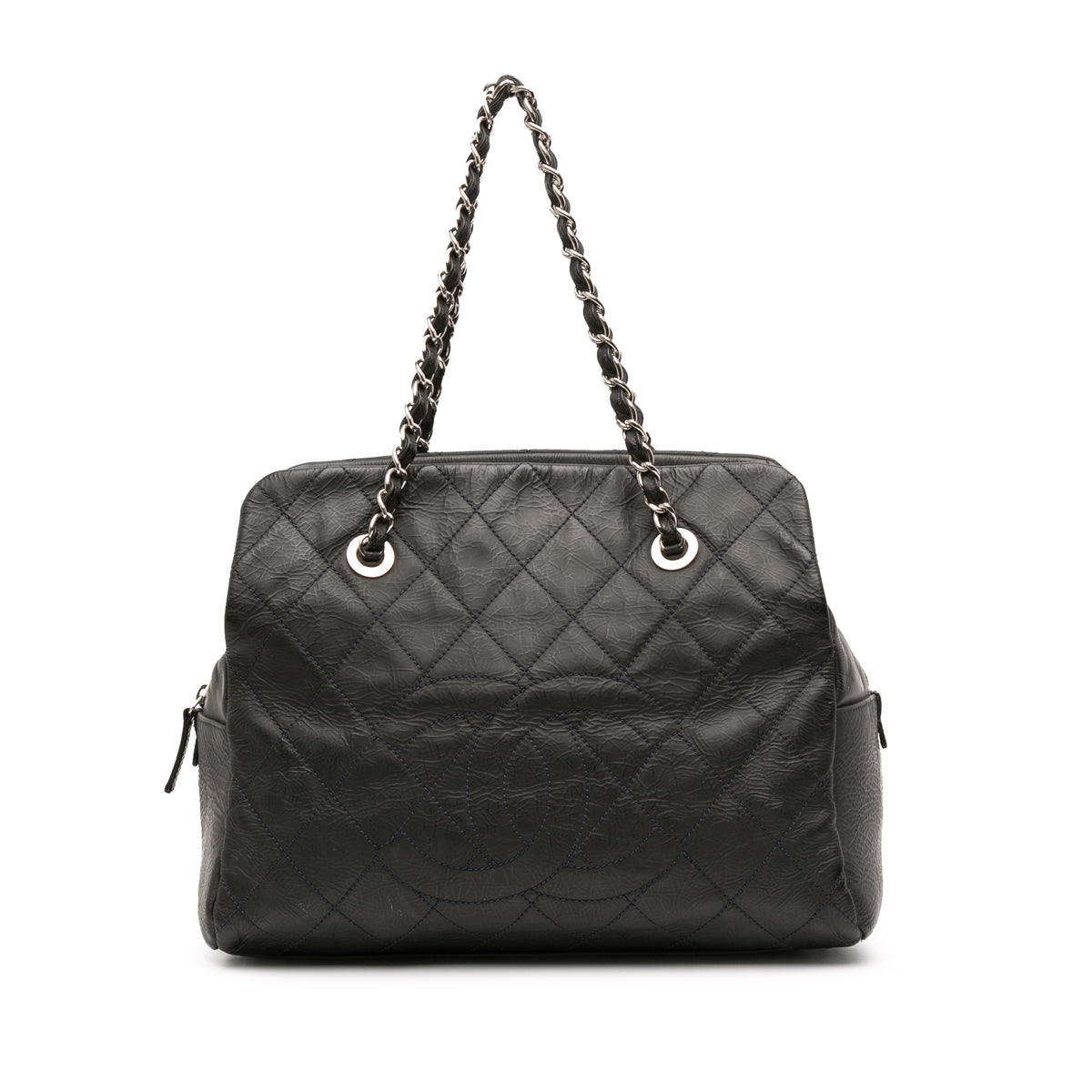 Petite Crinkled Calfskin Timeless Tote