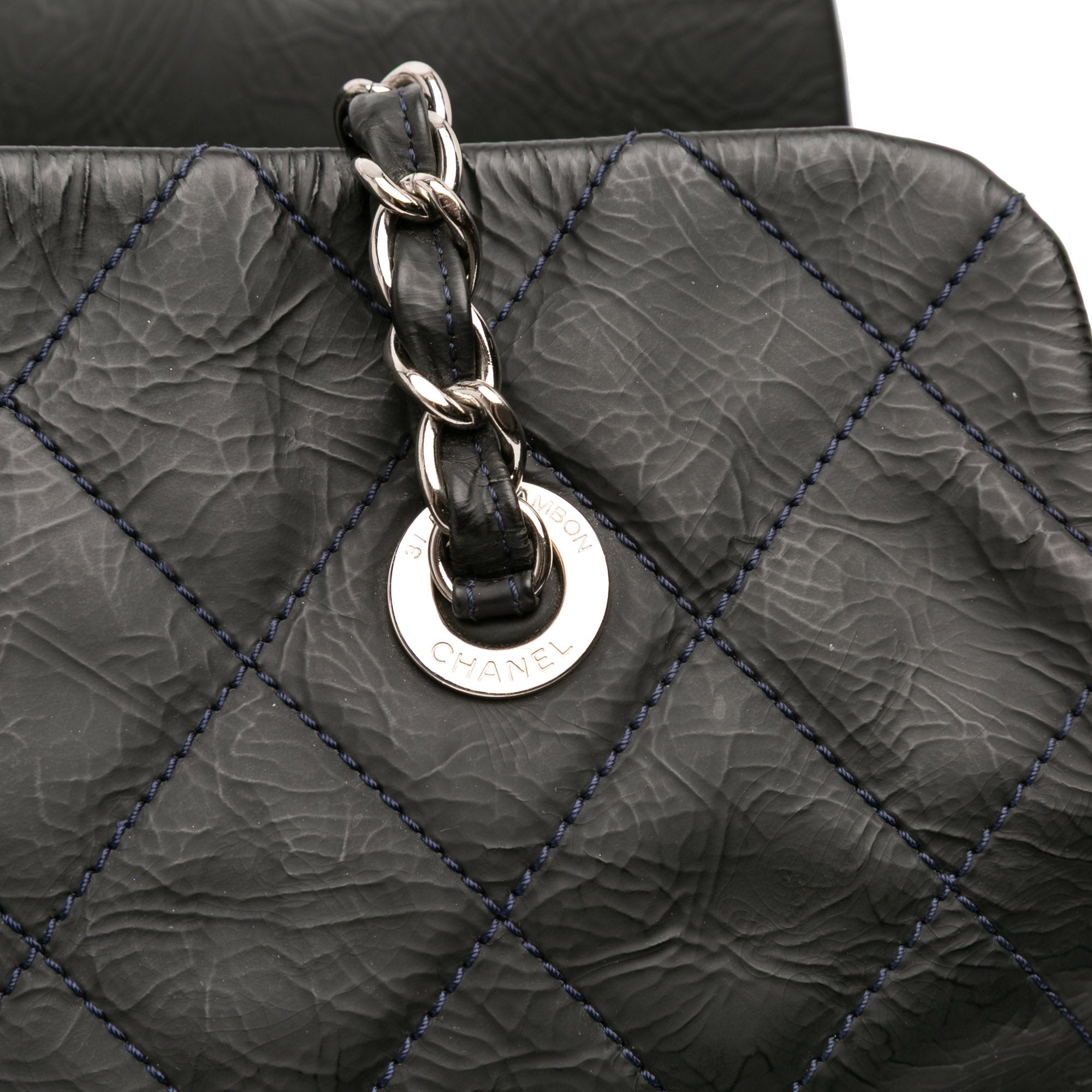 Petite Crinkled Calfskin Timeless Tote