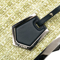 Small Woven Raffia Vitello Regular 2Jours Satchel