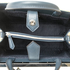 Small Woven Raffia Vitello Regular 2Jours Satchel