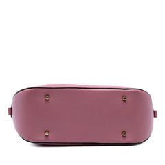 Small Leather Trimmed House Check Canvas Bridle Orchard Satchel