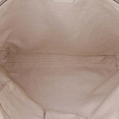 Tall Leather Bamboo Shopper Tote