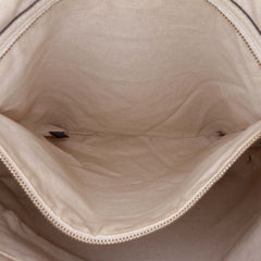Tall Leather Bamboo Shopper Tote