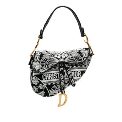 Canvas Embroidered Ornamental Cornely Saddle Bag