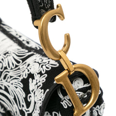 Canvas Embroidered Ornamental Cornely Saddle Bag