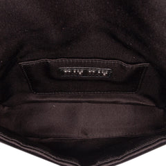 Mini Crystal Embellished Satin Chain Crossbody