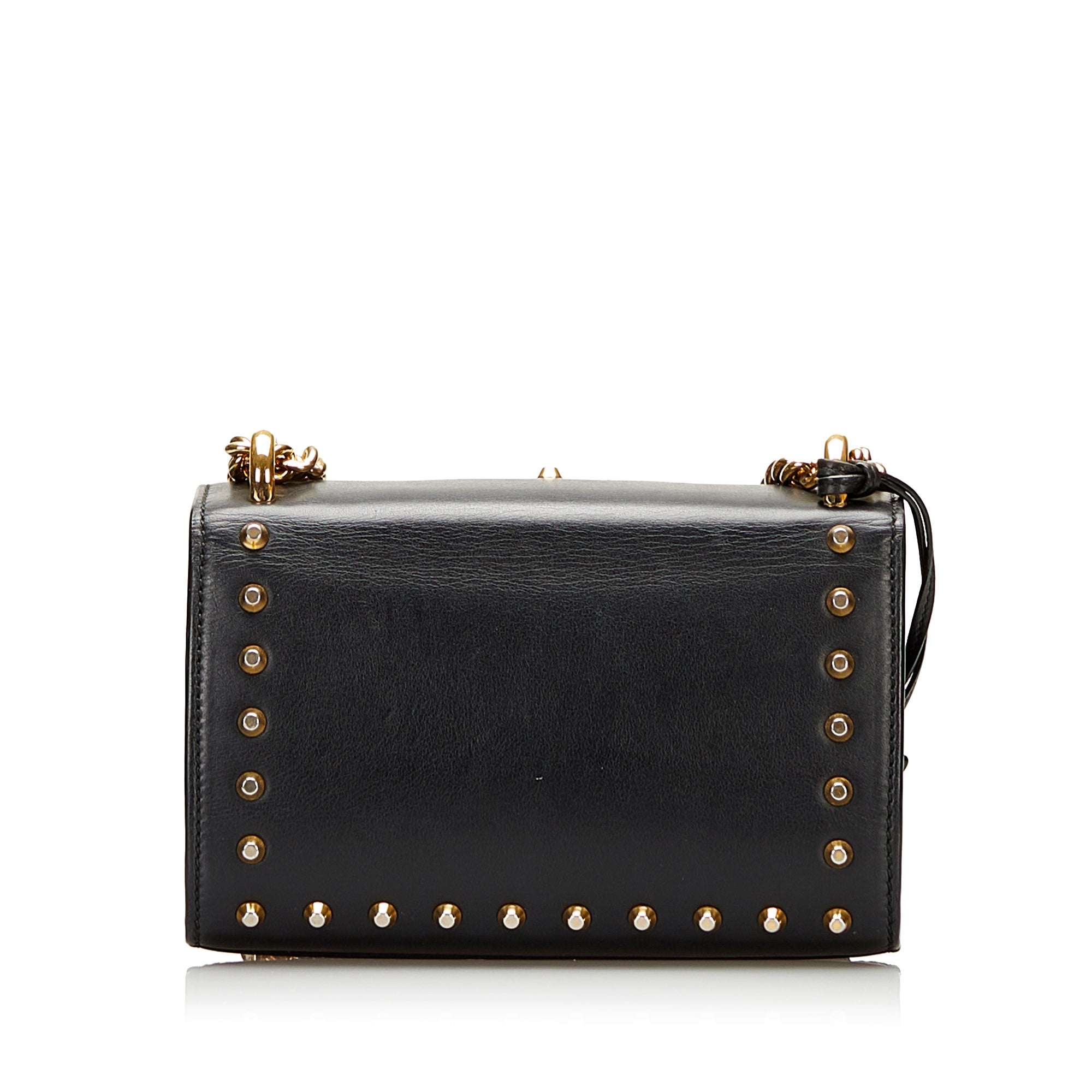 Small Pearl Studded Padlock Crossbody