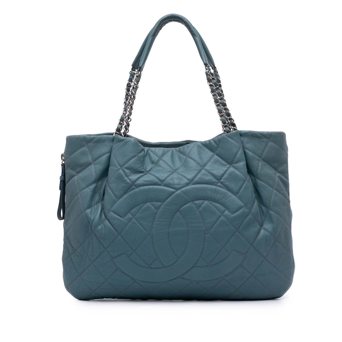 Quilted Caviar Expandable Zip Tote