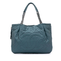 Quilted Caviar Expandable Zip Tote