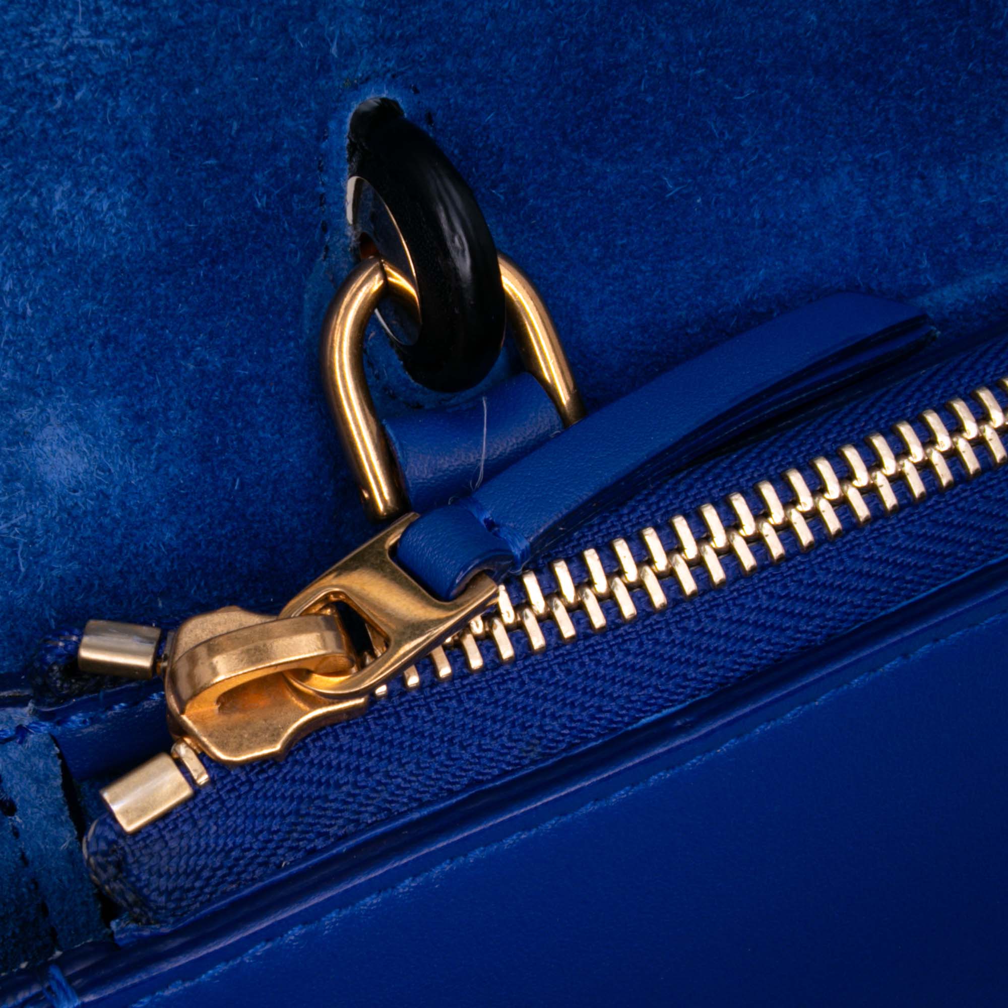 Mini Bicolor Grained Calfskin Belt Bag