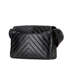 CC Chevron Lambskin Flap
