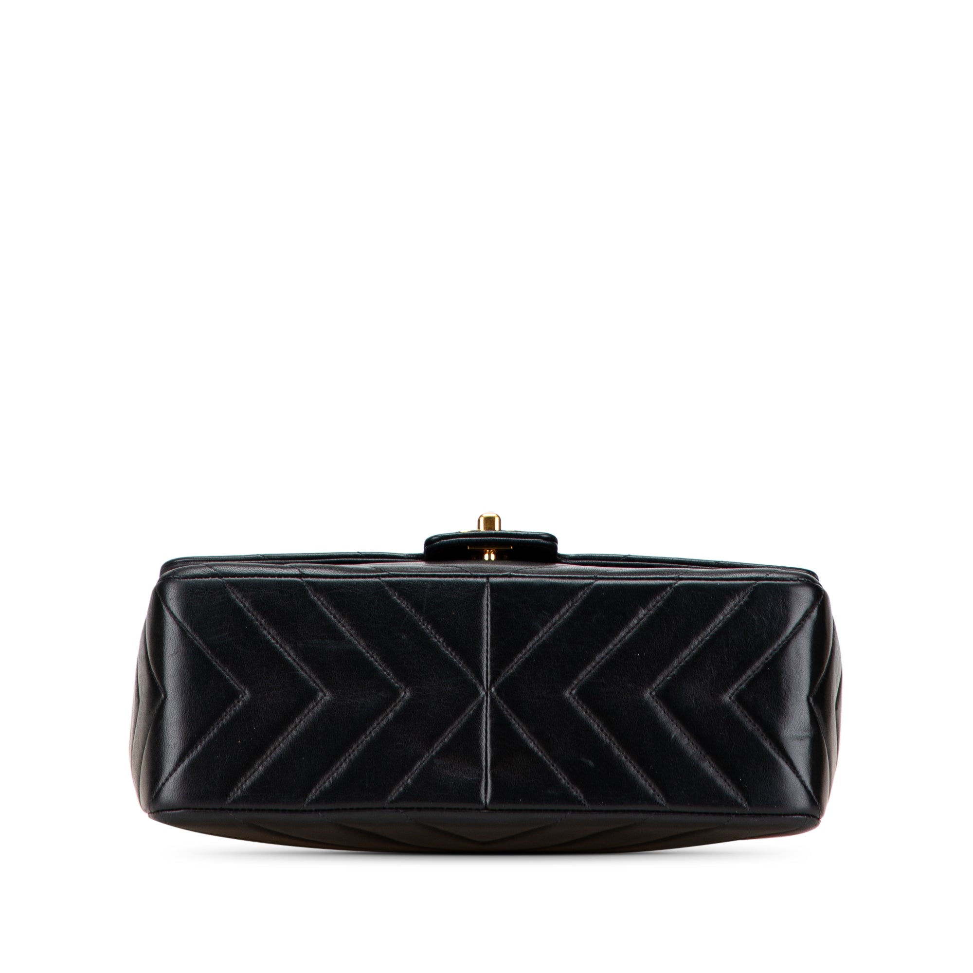 CC Chevron Lambskin Flap