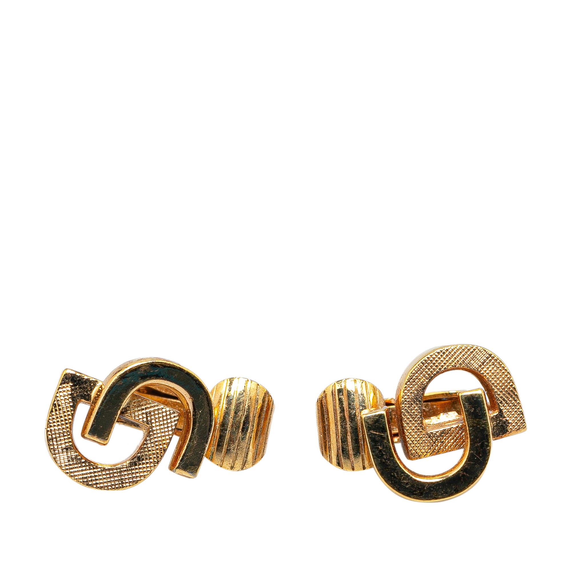 Gold Plated CD Clip On Earrings