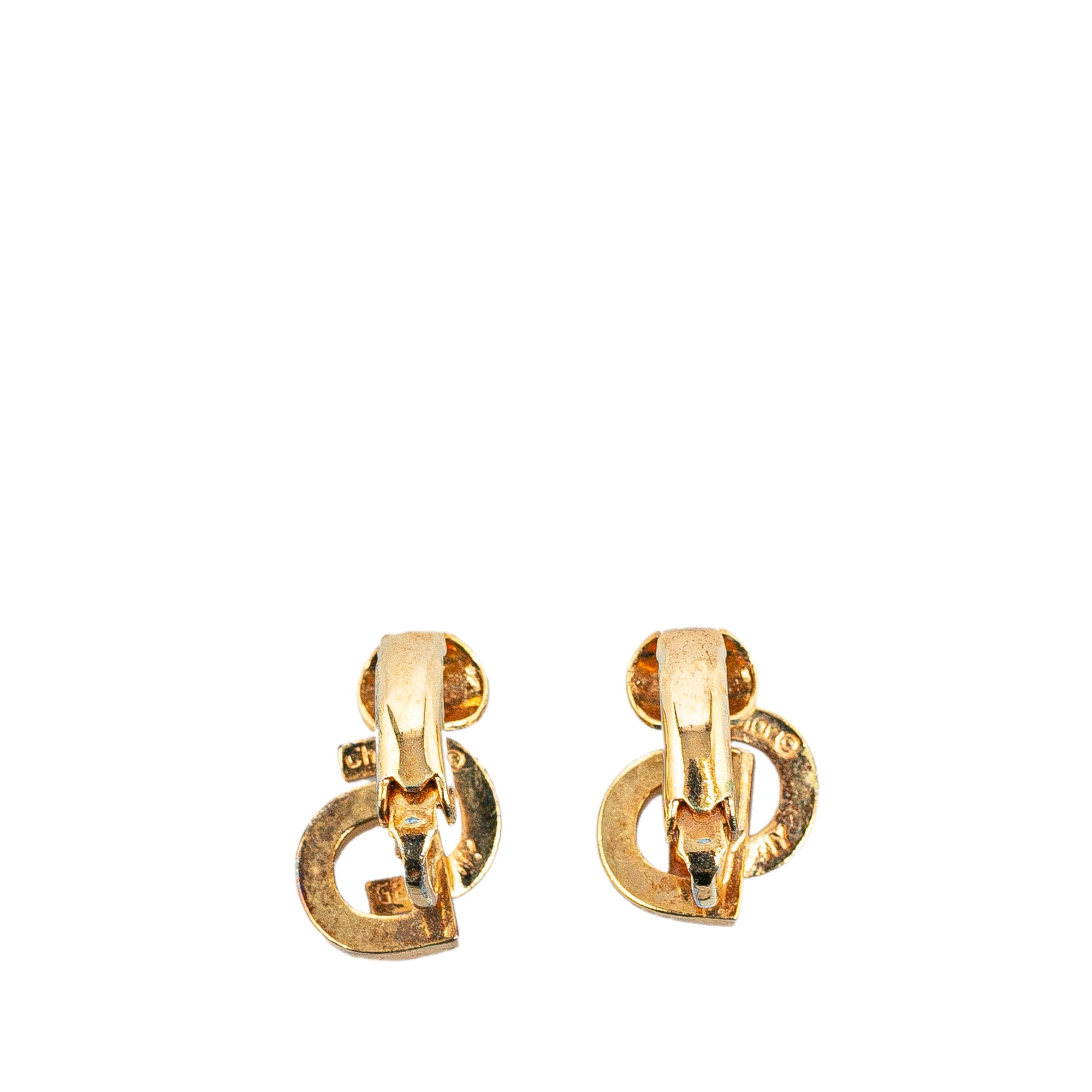 Gold Plated CD Clip On Earrings