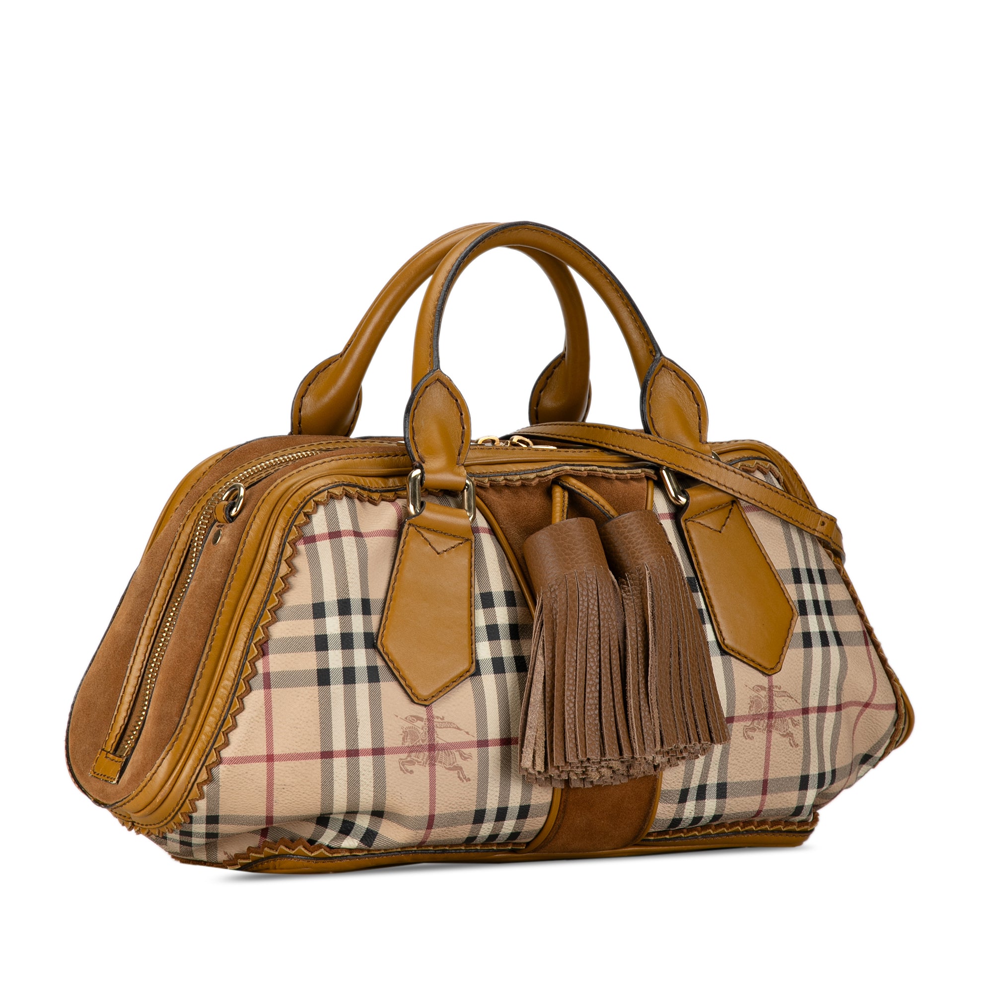 Haymarket Check Tassel Satchel_1