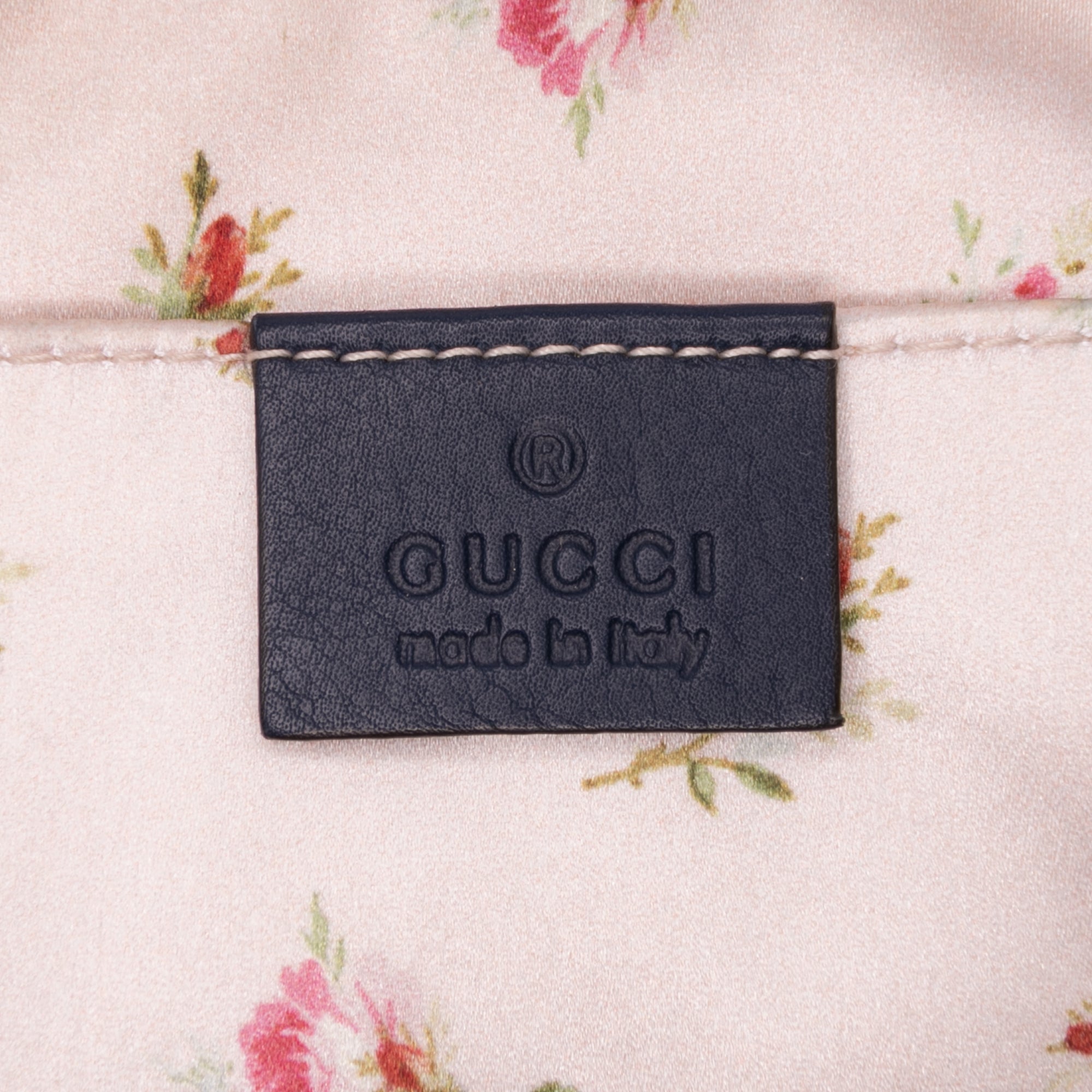 Small GG Marmont Embroidered Matelasse Denim Crossbody