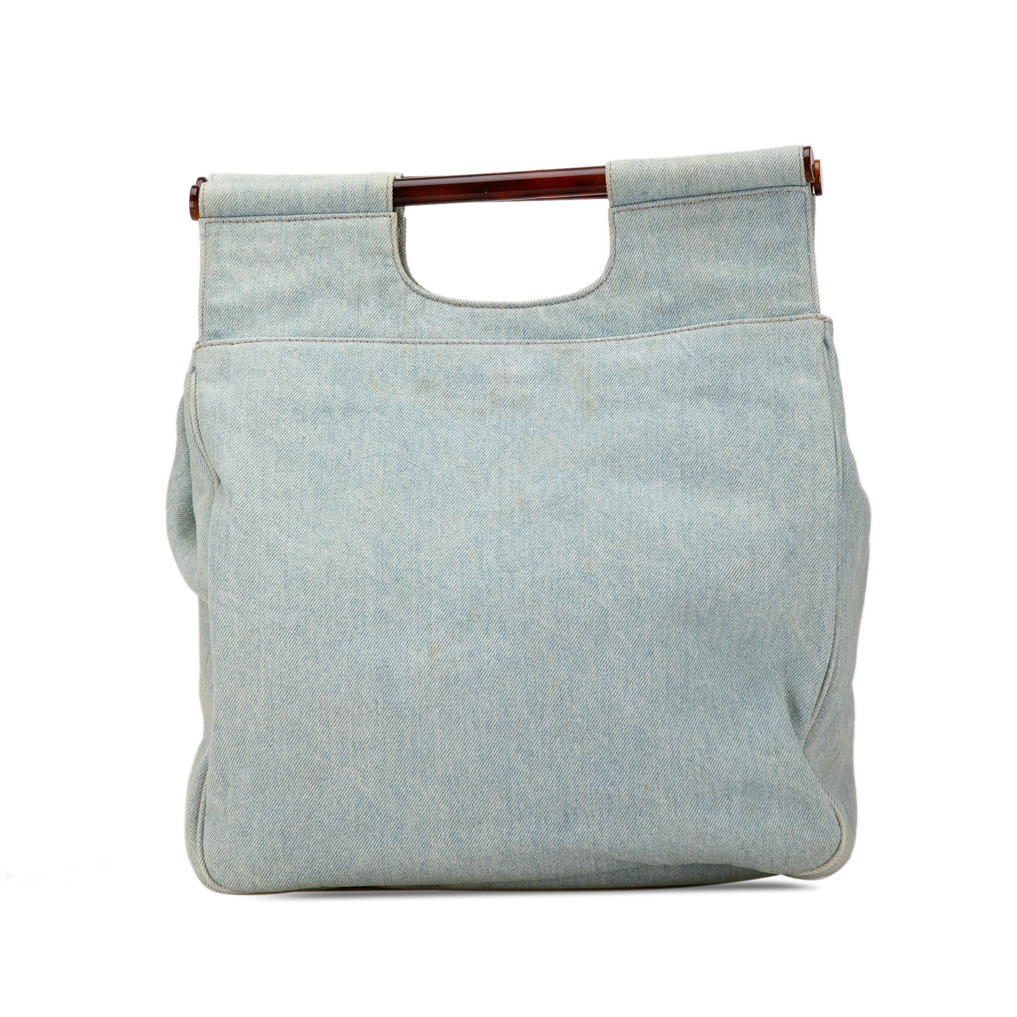 CC Denim Tortoise Handle Tote