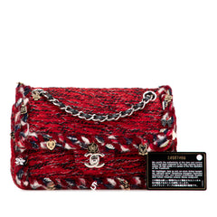 Small Classic Tweed Charm Double Flap