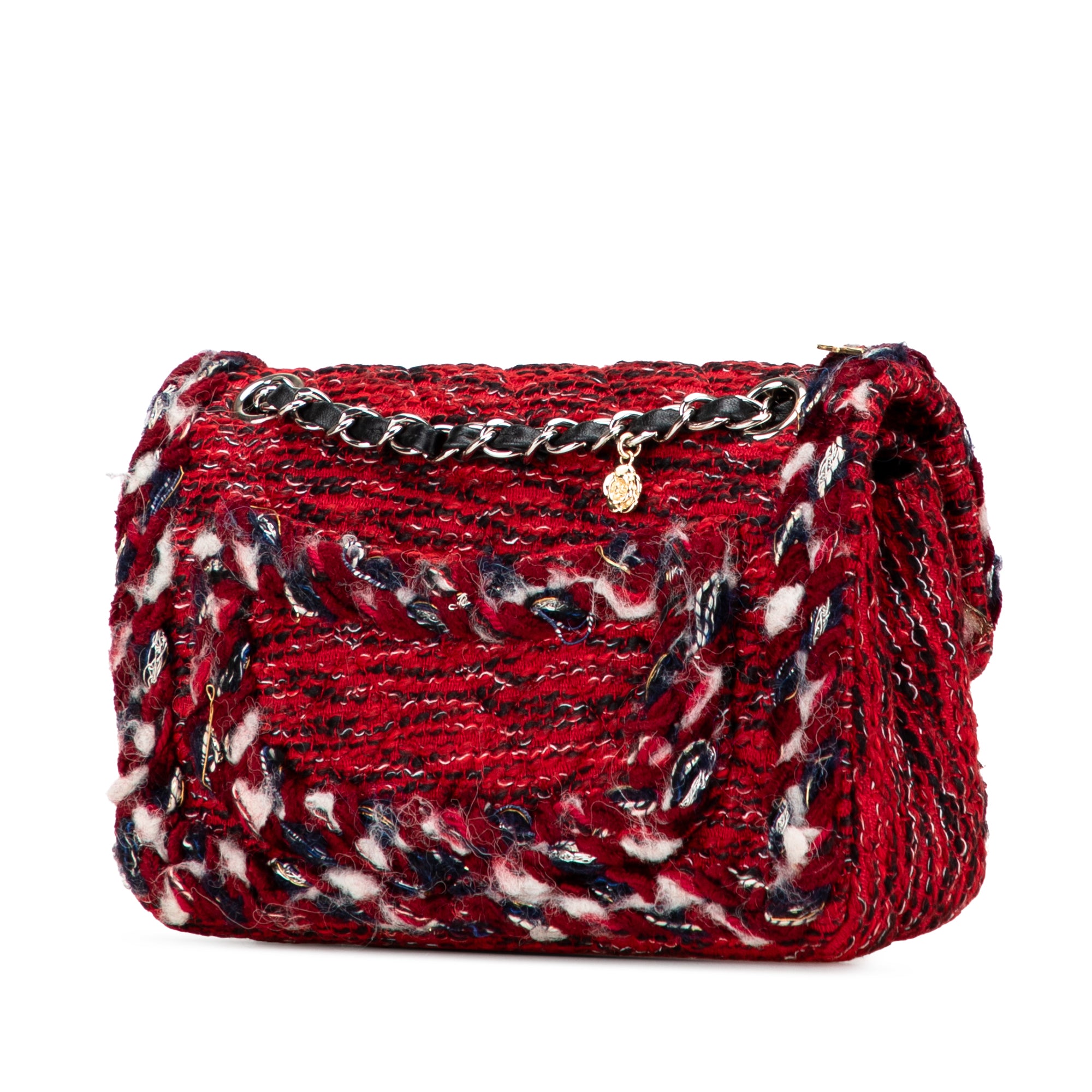 Small Classic Tweed Charm Double Flap