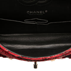 Small Classic Tweed Charm Double Flap
