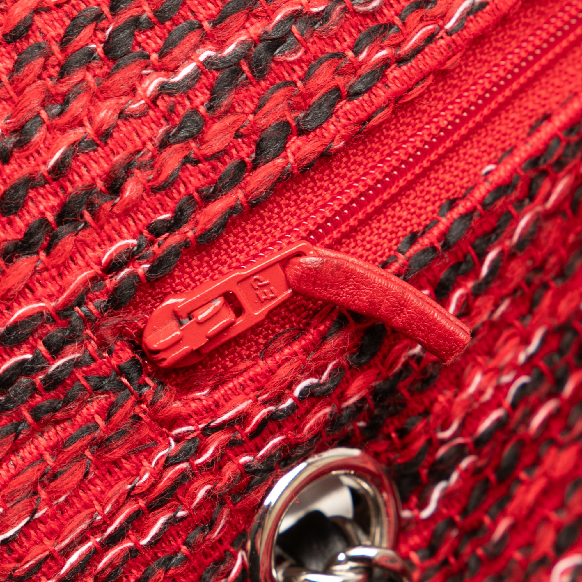 Small Classic Tweed Charm Double Flap