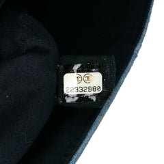 Medium Embroidered Denim Perfume Bottle Single Flap