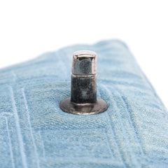 Medium Embroidered Denim Perfume Bottle Single Flap