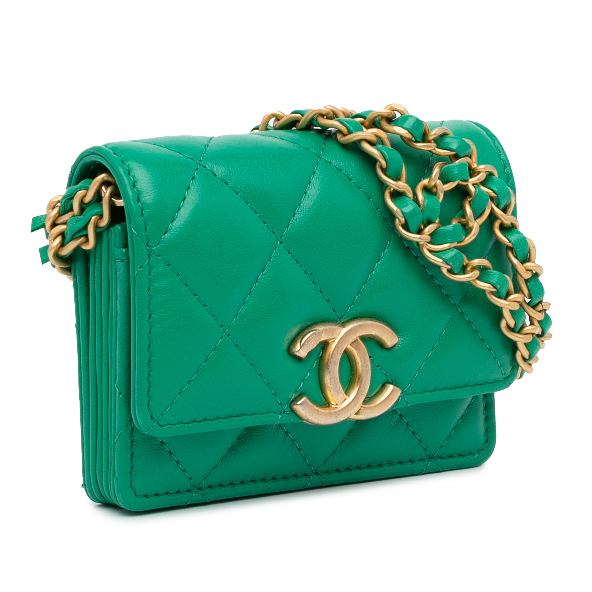 CC Quilted Lambskin Clutch with Chain_1