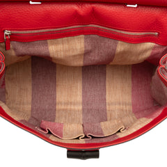 Large Leather Bamboo Daily Satchel