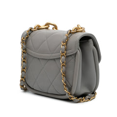 CC Quilted Lambskin Rounded Flap