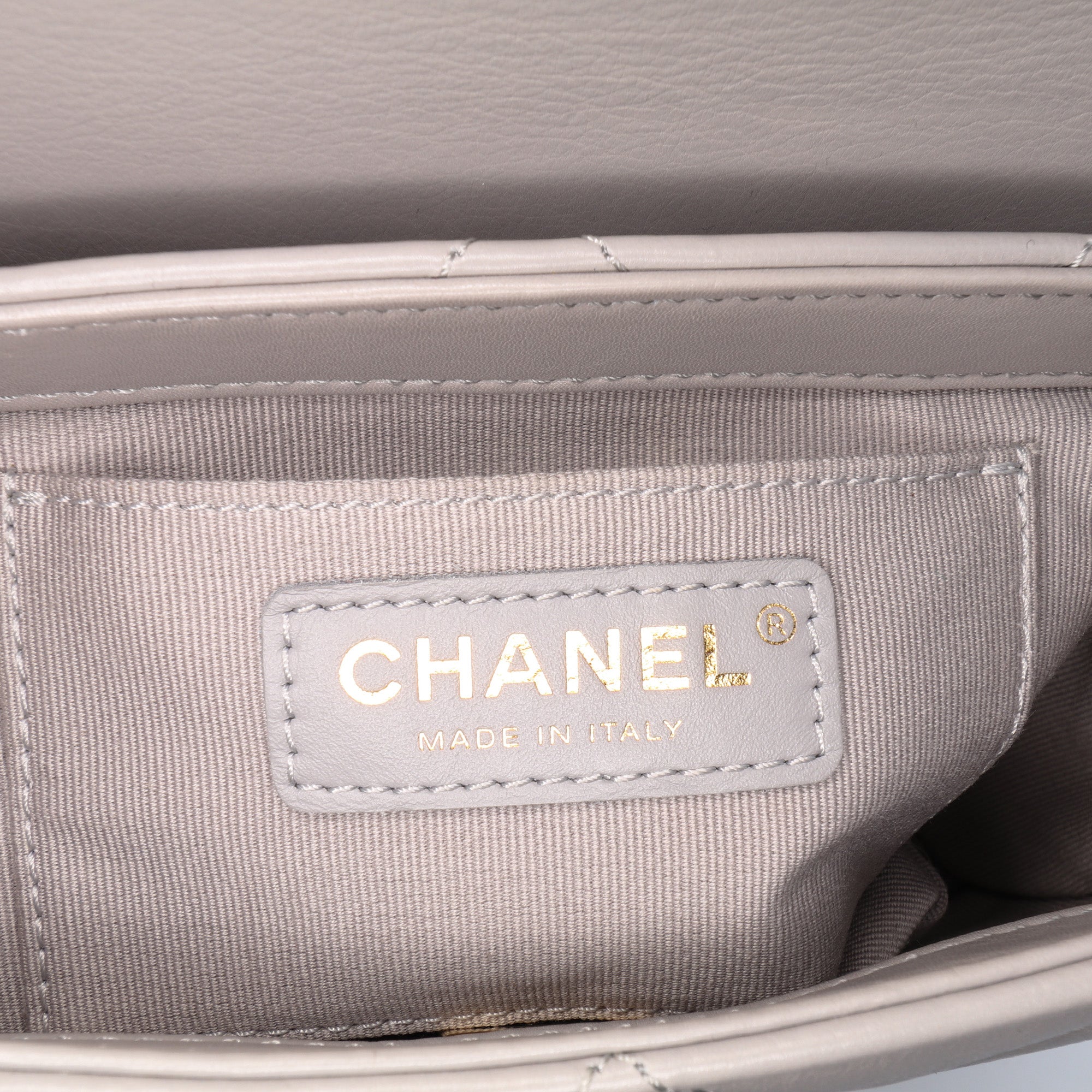 CC Quilted Lambskin Rounded Flap